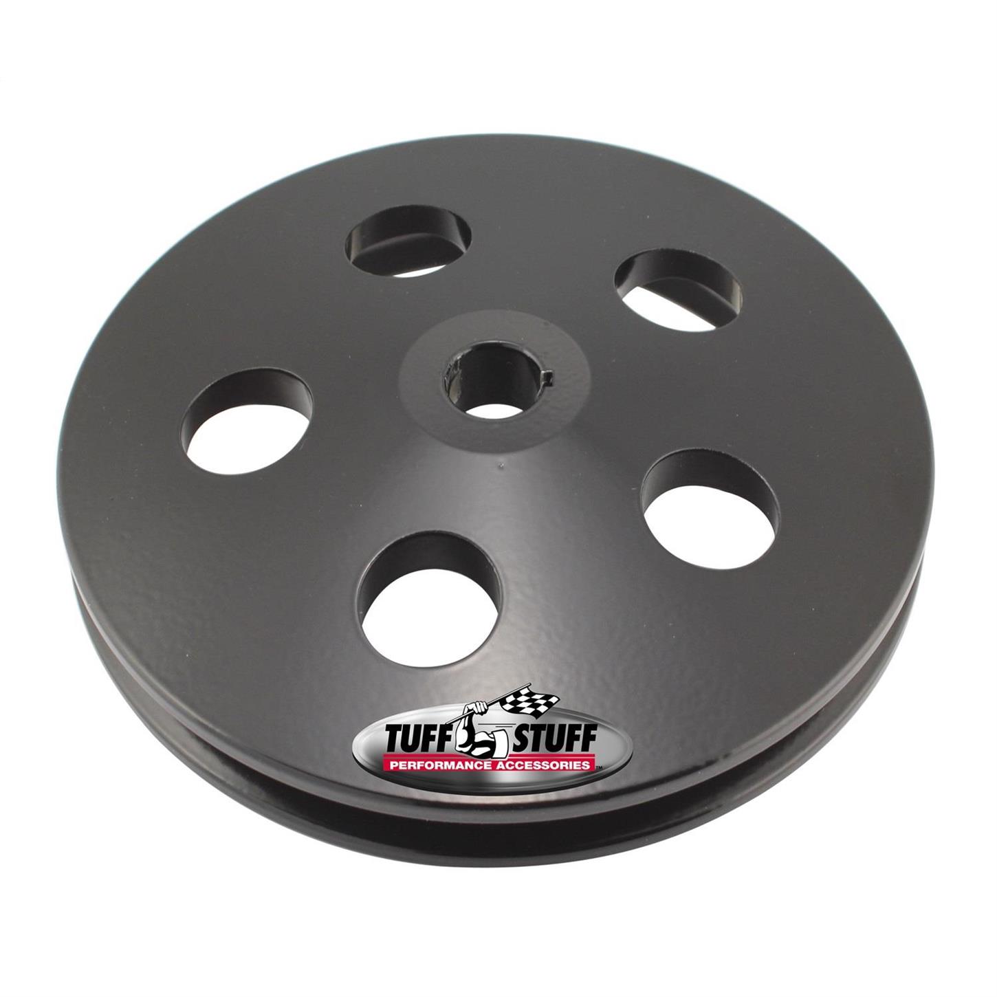 Tuff Stuff 8488D Aluminum Power Steering Pump Pulley, Stealth Blk