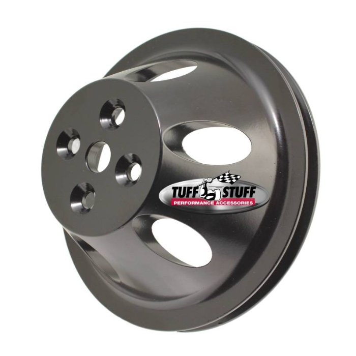 Tuff Stuff SBC Water Pump Pulley, Aluminum, 1 Groove, Short Pump