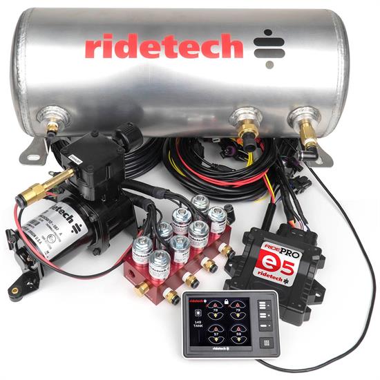 Ridetech 30111500 Ridetech Small OverLoad Style Compressor Kit 1-Way On Demand