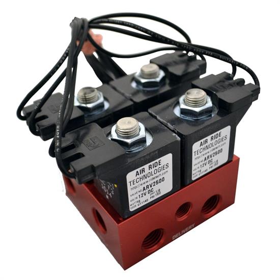 ridetech 31932501 air valve block ridepro 2 way w 1 4\
