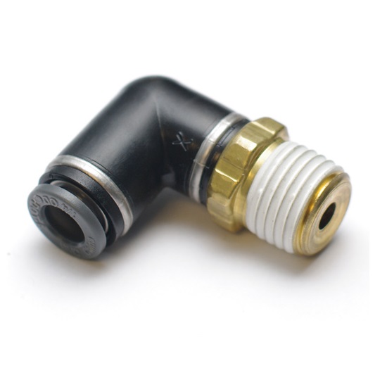 RideTech 31956201 Airline Fitting, Swivel Elbow. 1/4" NPT To 3/8