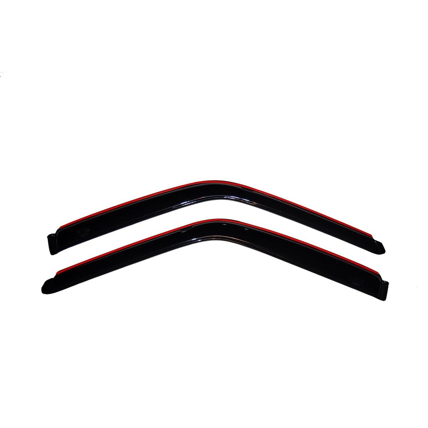 Rainguards, Aerodynamic Design, In-Channel, Smoke, Acrylic, Set Of 2