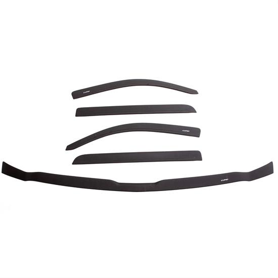 4PC for Silverado Sierra Double Cab 184528 Lund Smoke Ventvisor Elite