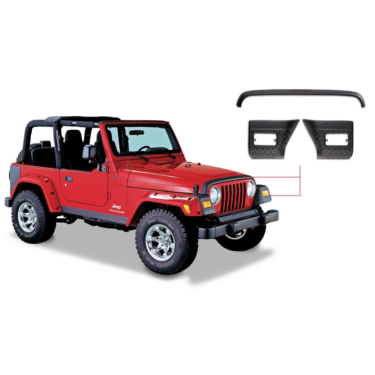Bushwacker 14005 TrailArmor Hood Stone Guard/Fr Corners Wrangler