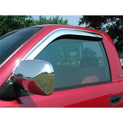 Stampede 6142-8 Set of 4 Chrome Tape-Onz Sidewind Deflectors for Ford F150