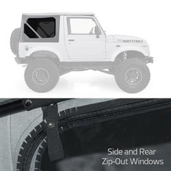 Smittybilt 98615 OEM Replacement Soft Top Black Denim for 86-94 Suzuki Samurai