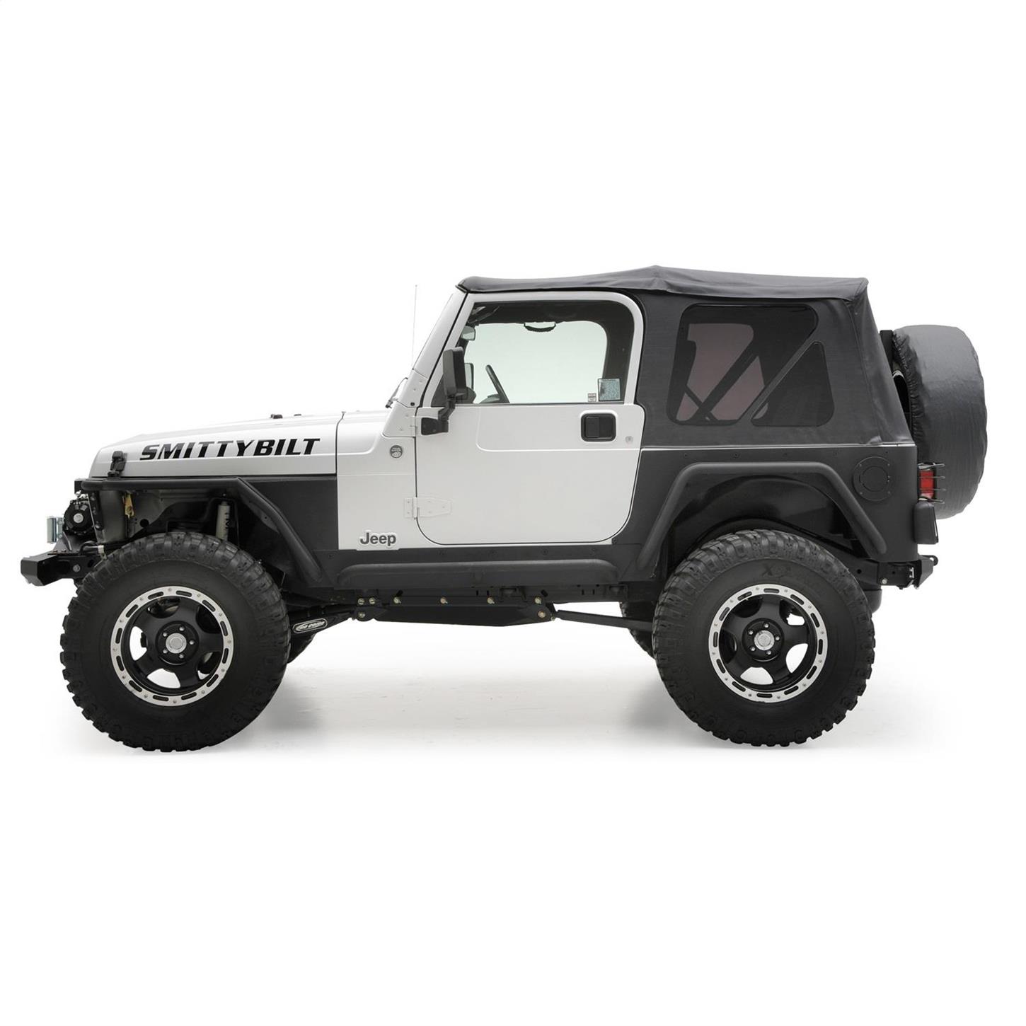 For Jeep Wrangler 97-06 Smittybilt Outback Extended Diamond Black Bikini Top