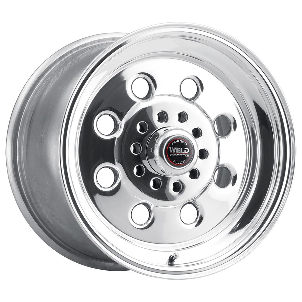 WEL90-58348 15 x 8 in. 5 x 4.5-4.75 in. Bolt Circle 4.5 in. Back Spacing 12.95 lbs Draglite Polished Wheel