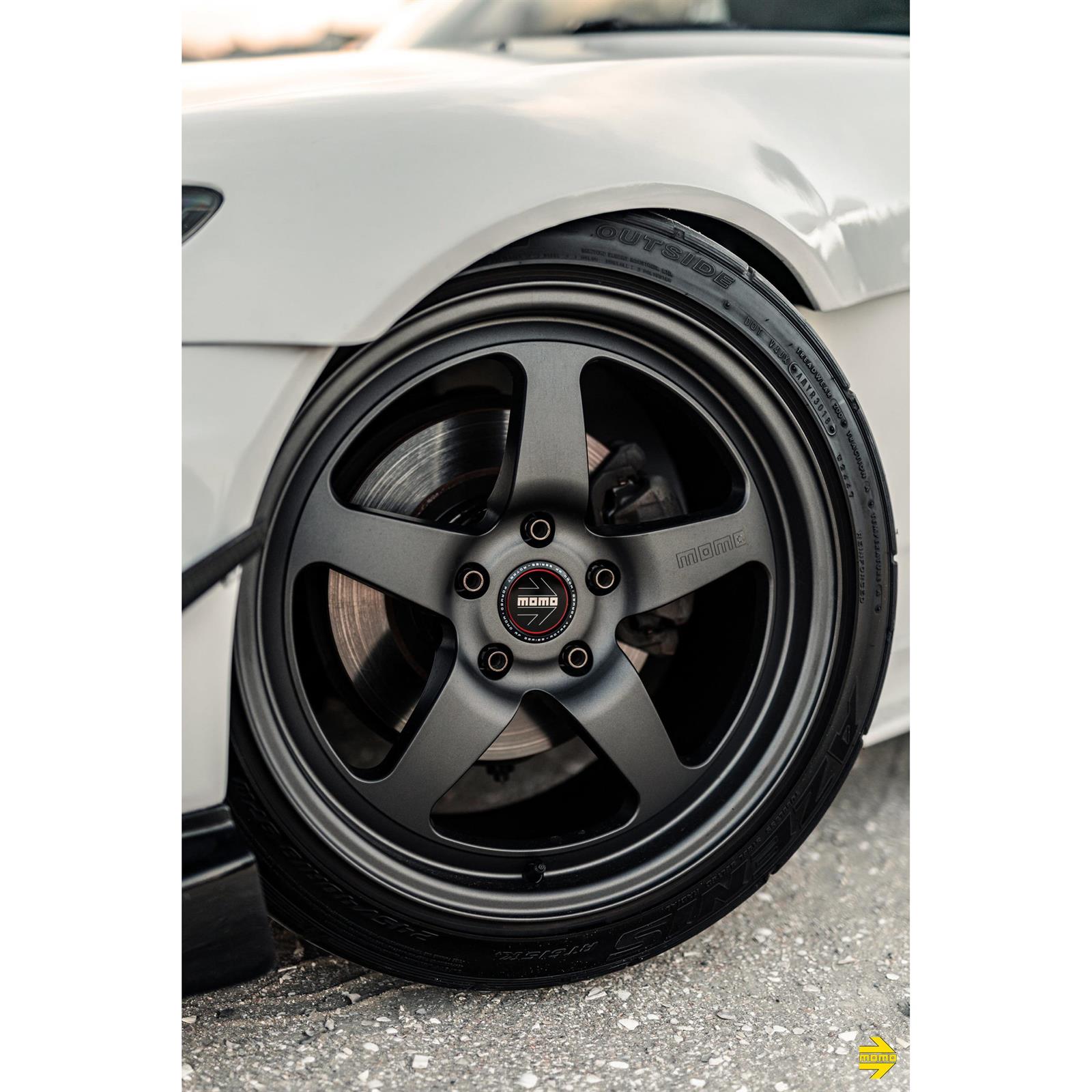 MOMO M11078065P40 17x8 Etna Wheel, 5x114.3, Gloss Black
