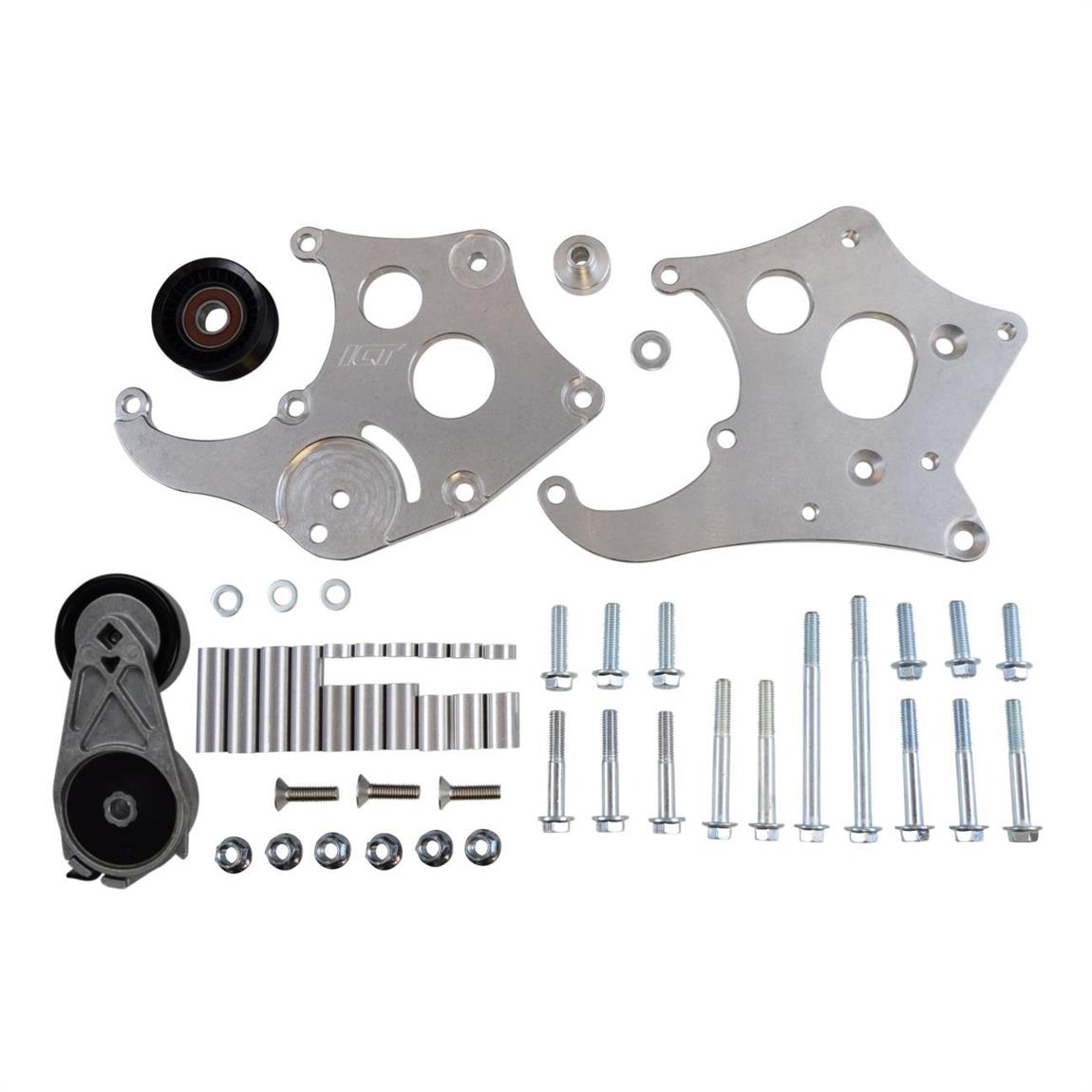 ICT BILLET 551474-1 A/C Compressor Bracket Kit, Sanden 508, LS