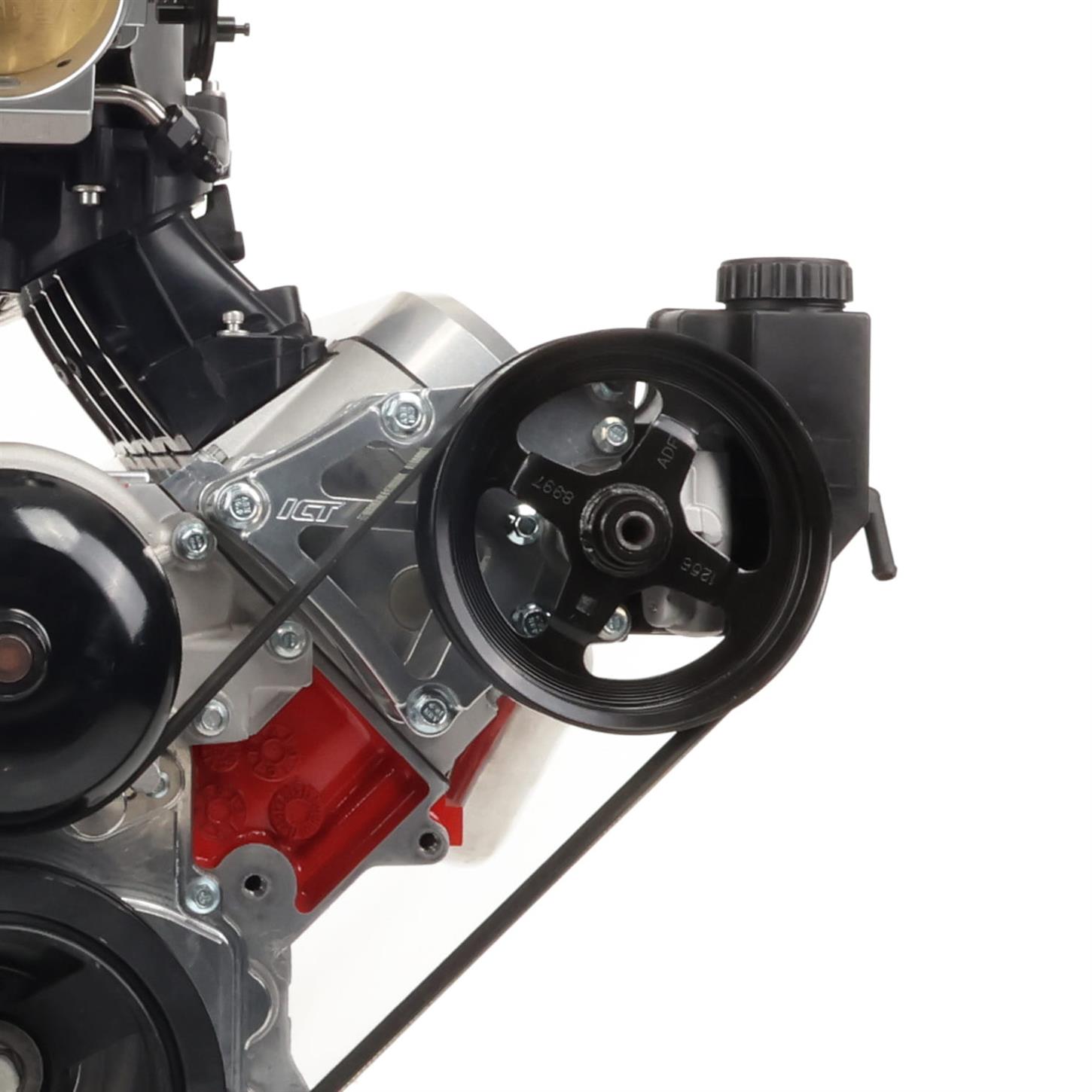 ICT Billet 551193LS0-2 LS Saginaw Power Steering Pump Bracket Kit