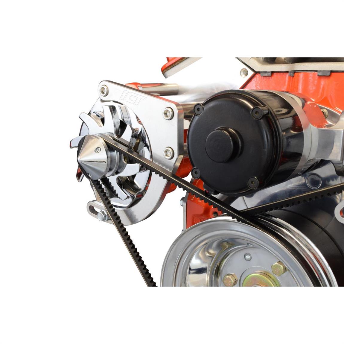 ICT Billet 551672E Alternator Bracket, SBC, Low Mount