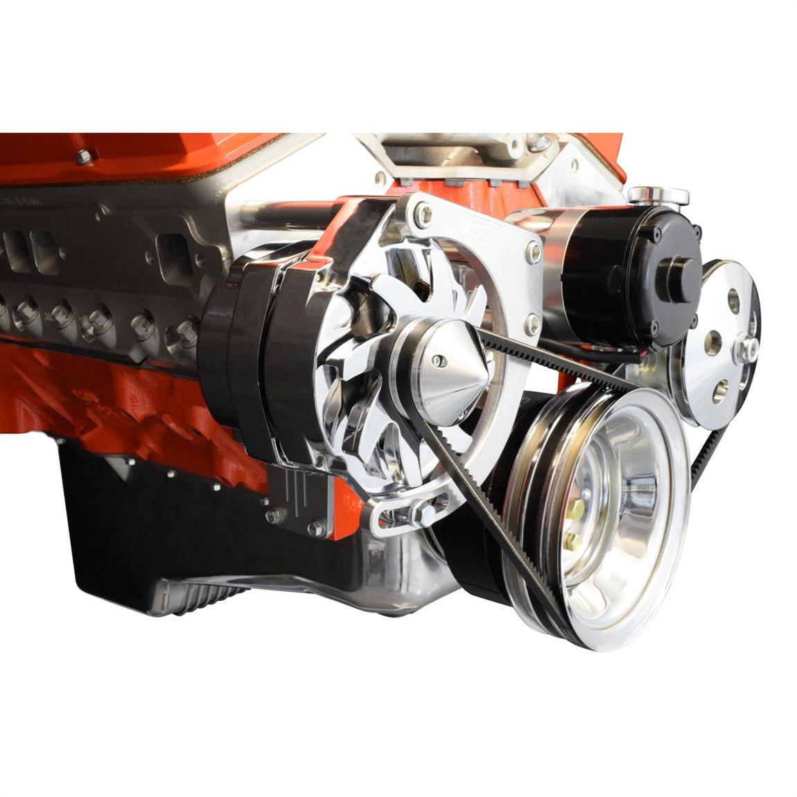ICT Billet 551672E Alternator Bracket, SBC, Low Mount