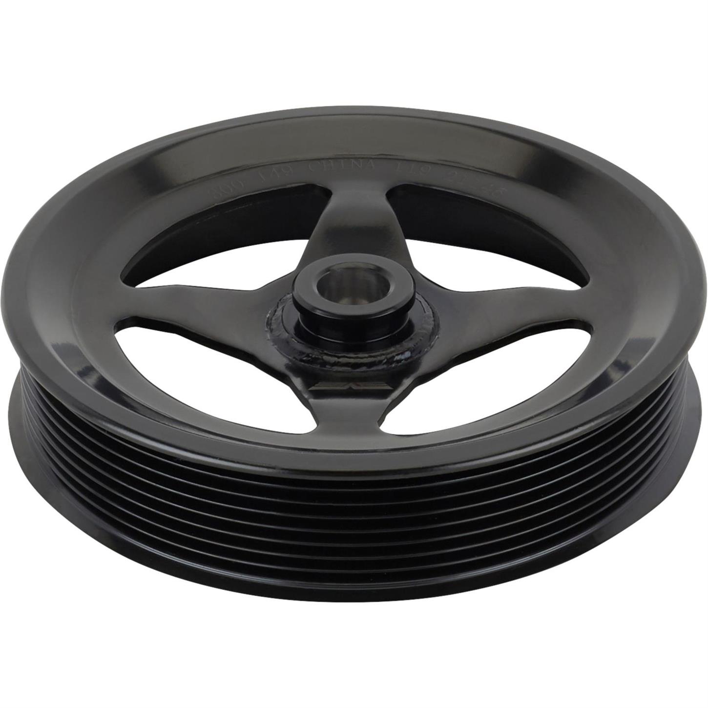 ICT BILLET PUL580 Power Steering Pulley, 8 Rib, Black