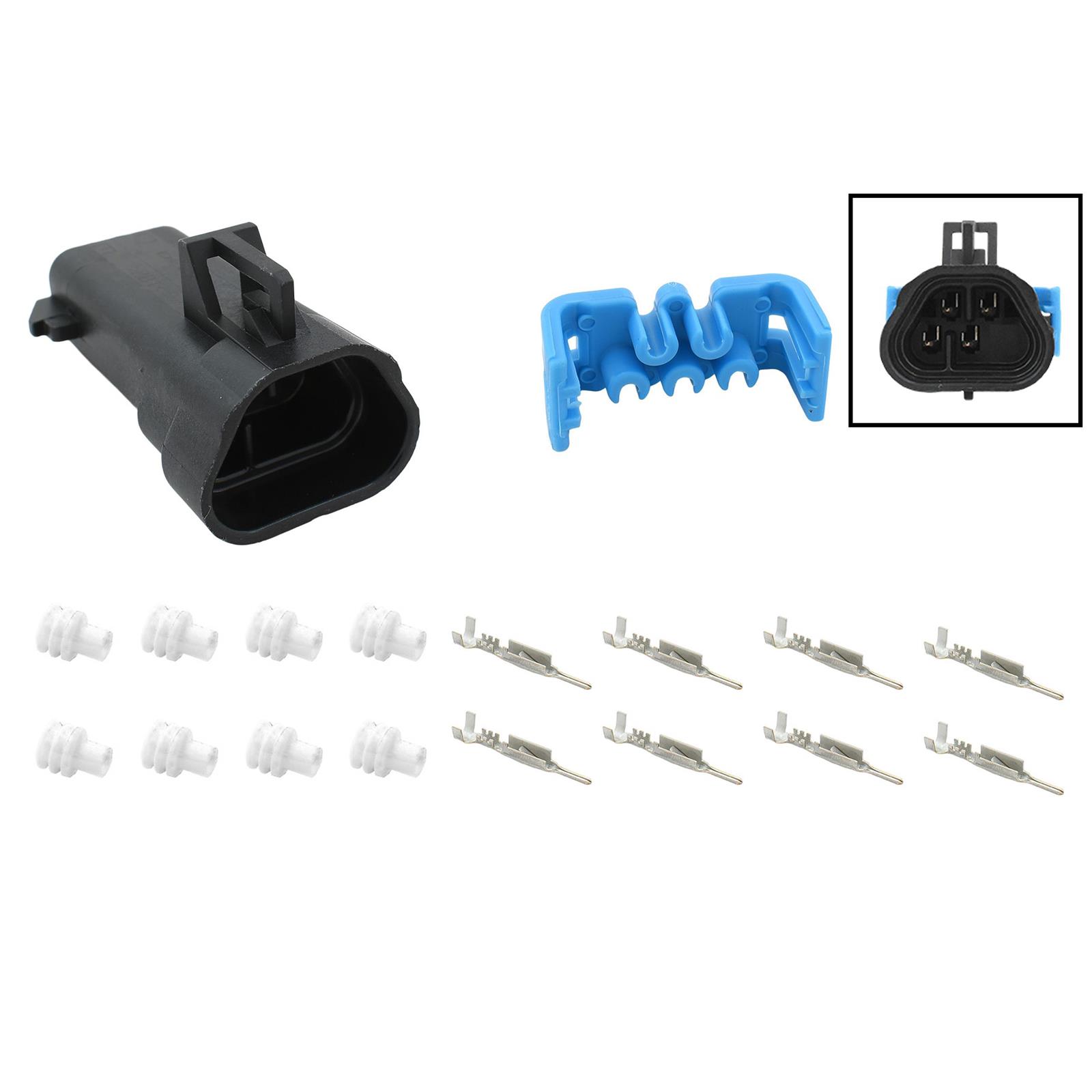 ICT Billet WC0XY39 Oxygen Sensor Black Trapezed Male Wire Kit