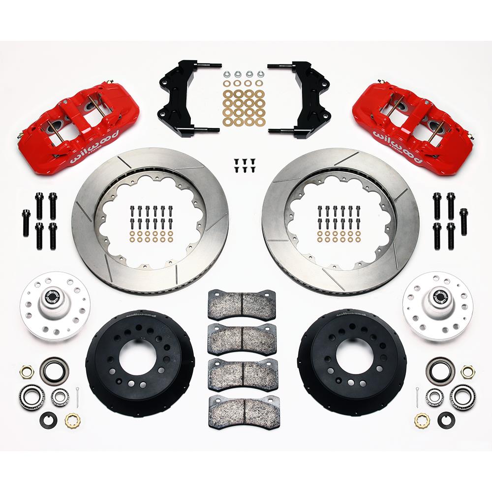 Wilwood 14010641R AERO6 14 Inch Front Hub Brake Kit, WWE Pro Spindle