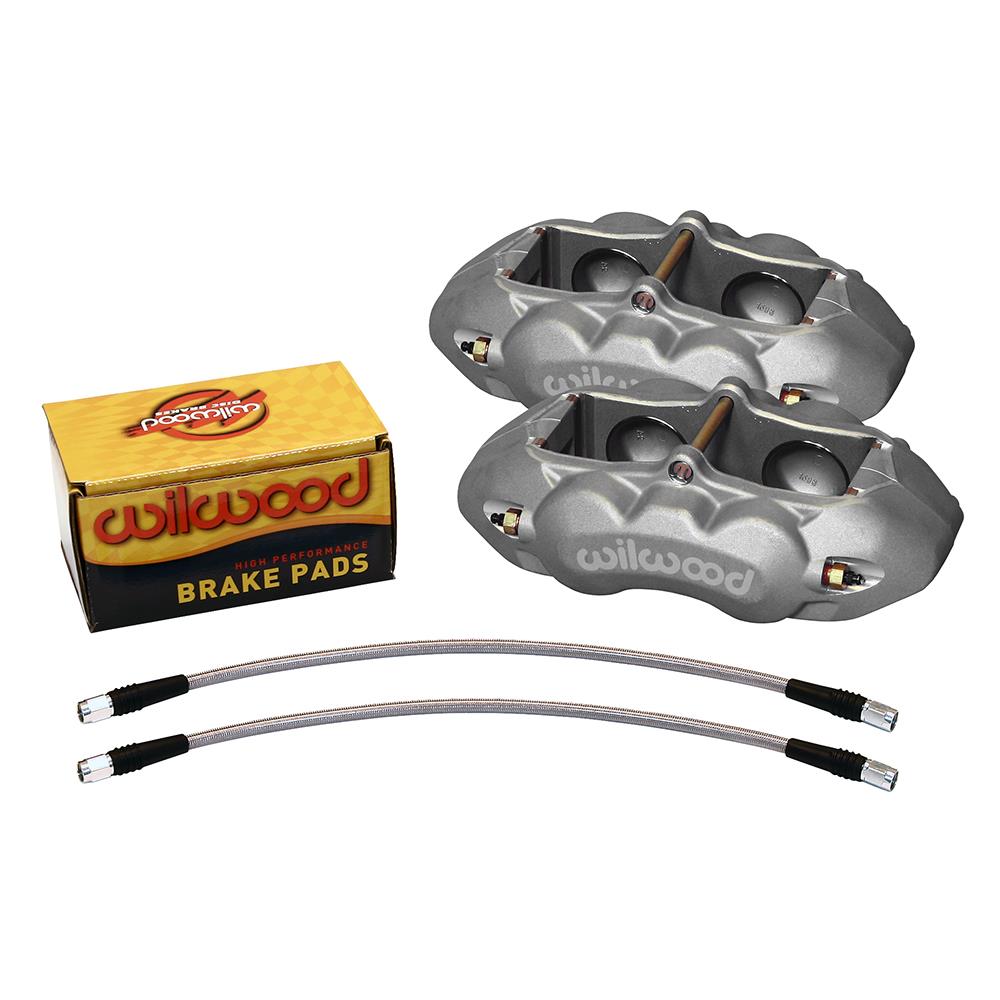 Wilwood 140-10789 D8-4 Front Caliper Kit, 65-82 Corvette C2/C3, Clear