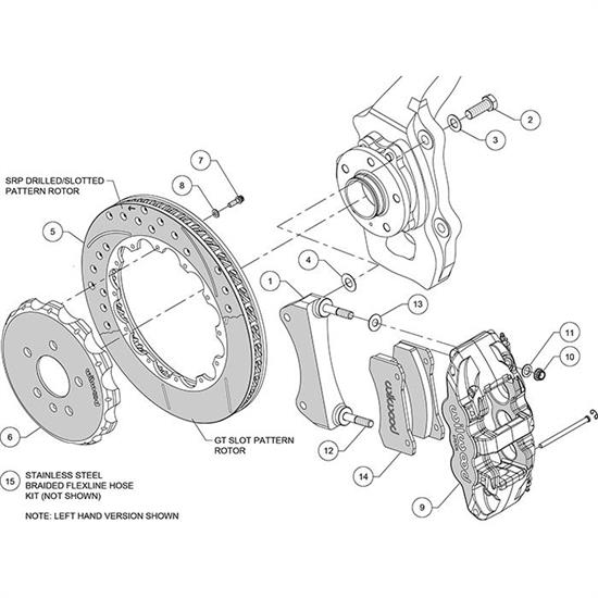 Wilwood AERO6 Big Brake F&R System | Ford Mustang 94-04 (140-16403-R) (SPF140-16403-R) main image 1