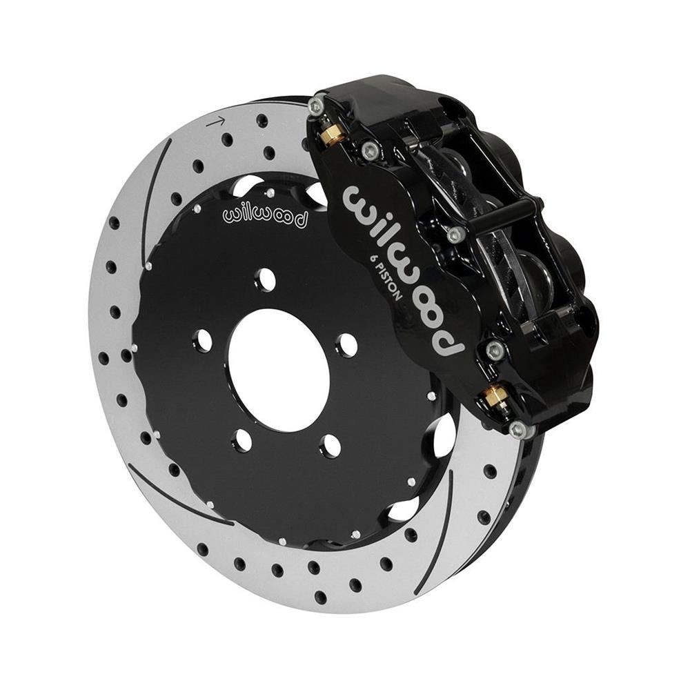 Wilwood 140-14680-DR Wilwood Narrow Superlite 6R Front Big Brake Kit 12.88in Drilled Red 05-11 Ford Crown Victoria