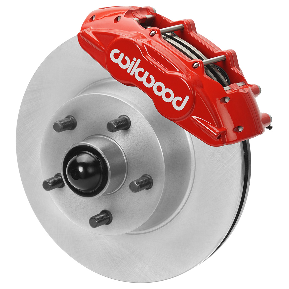 Red Brake Type R Wilwood 140-16801-R Classic Front Brakes, D11, 65-67 Mustang, Red