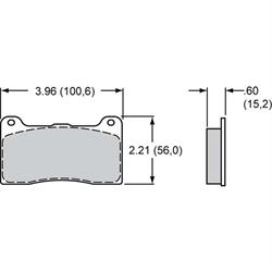 WILWOOD 150-9136K Pad Set BP-10 7812 DynaPro Dynalite-w//Bridge Bolt