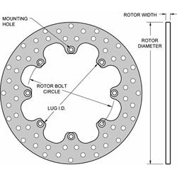 Wilwood 160-2084 Sprint//Mod Drilled Steel Rotor 11 x .310-3 on 5.00