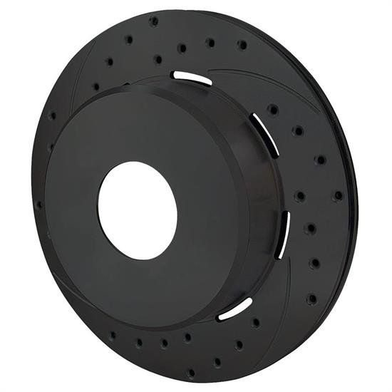Wilwood 1606972BK SRP Drilled RH Rotor/Hat, 1.91 Inch Offset, Black