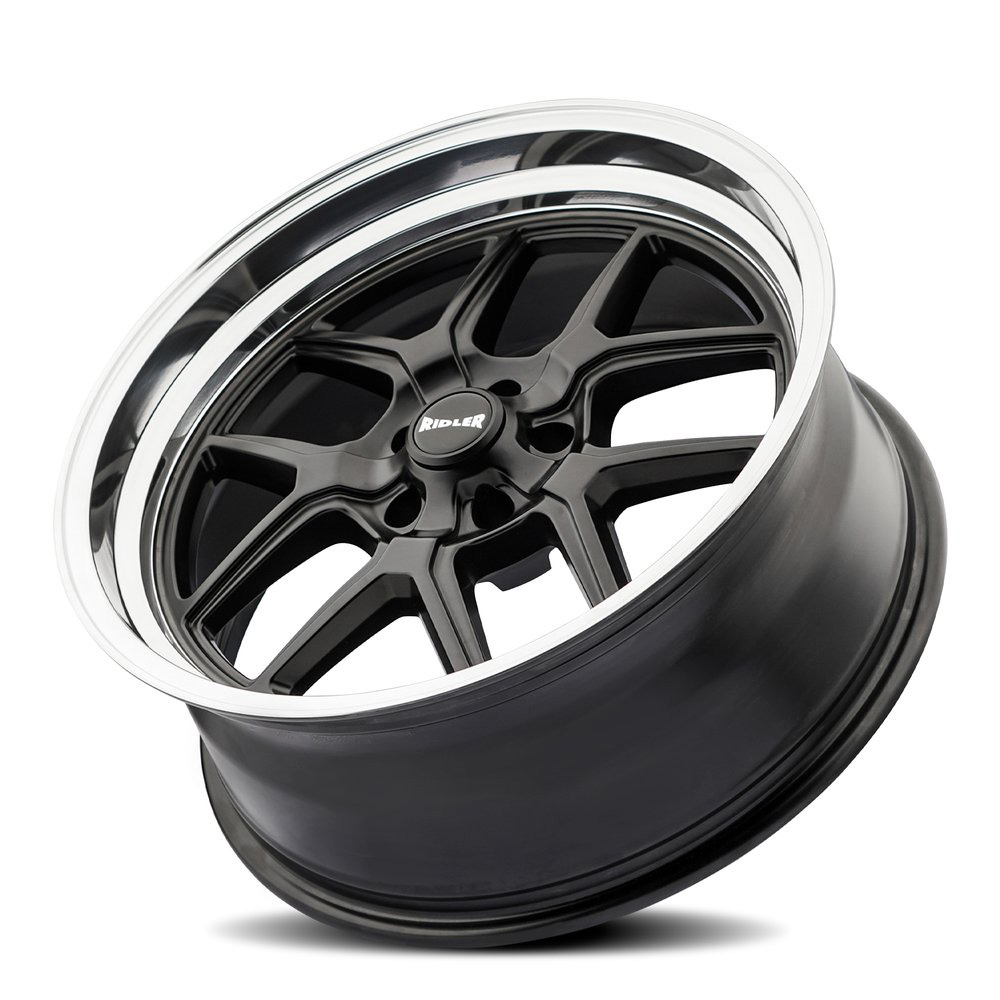 Ridler Wheels 6107861MB 610 Wheels 17x8 Inch Black Polished