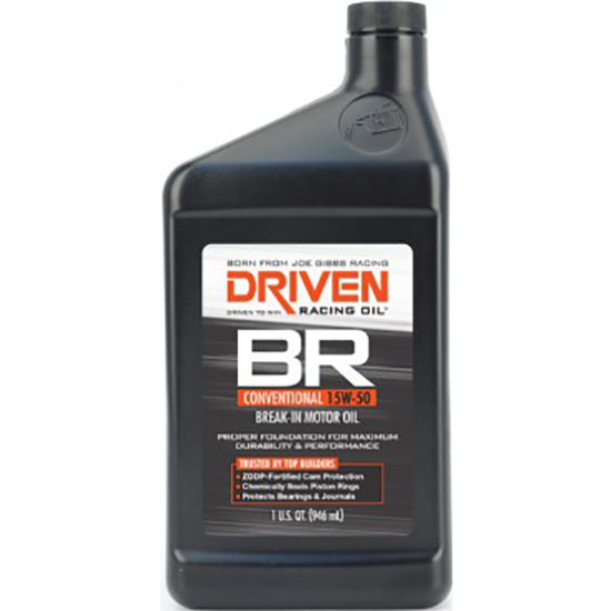 Driven Racing Oil 00106 BR Conventional 15W50 BreakIn Oil, 1 Quart