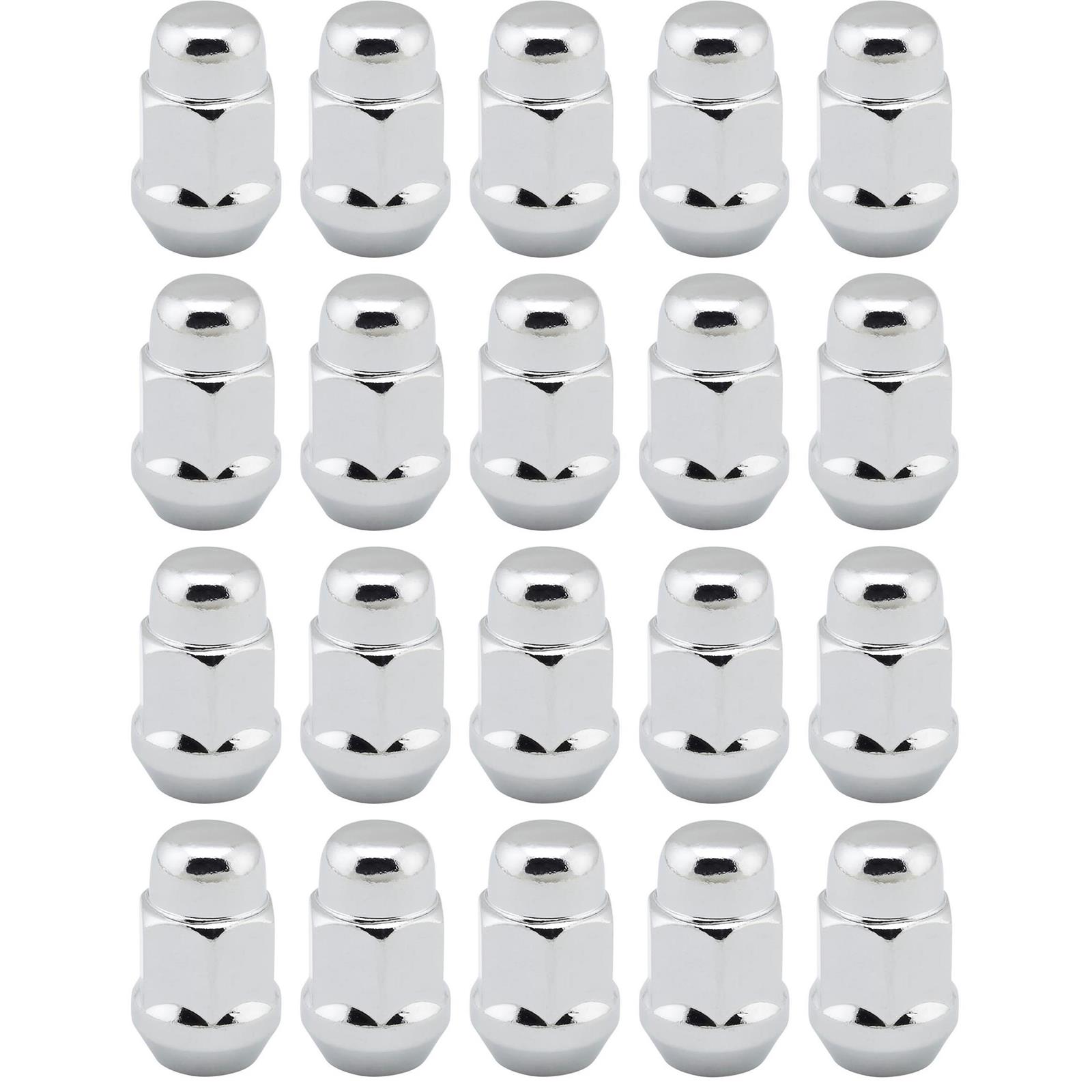 Chrome Acorn Lug Nuts, 7/16 Inch, 20 Pack
