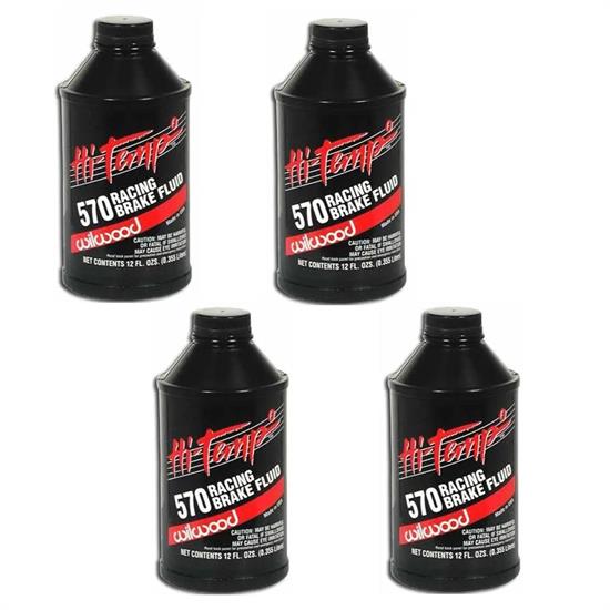 Wilwood 2900632 570 Brake Fluid, 12 oz Bottle, 4 Pack