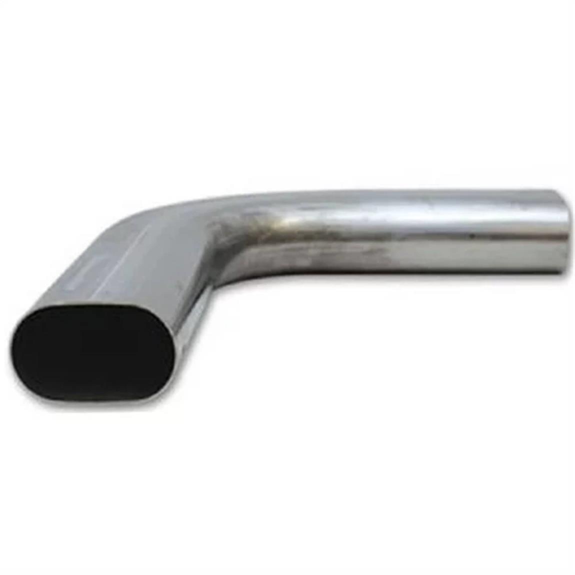 Oval Exhaust Pipe Horizontal Mandrel Bend, 90 Degree, 3 Inch
