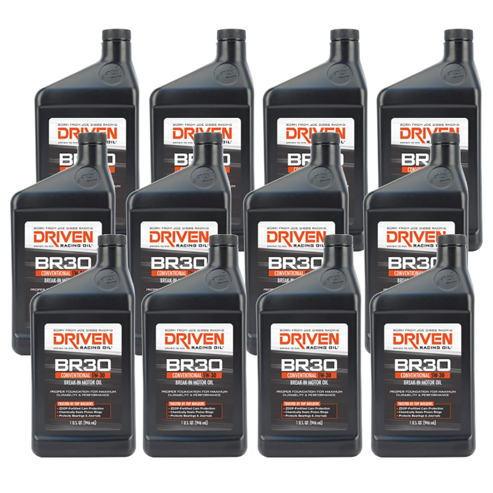 Driven Racing Oil 01807 BR30 Conventional 5W30 BreakIn Oil, 12 Quarts
