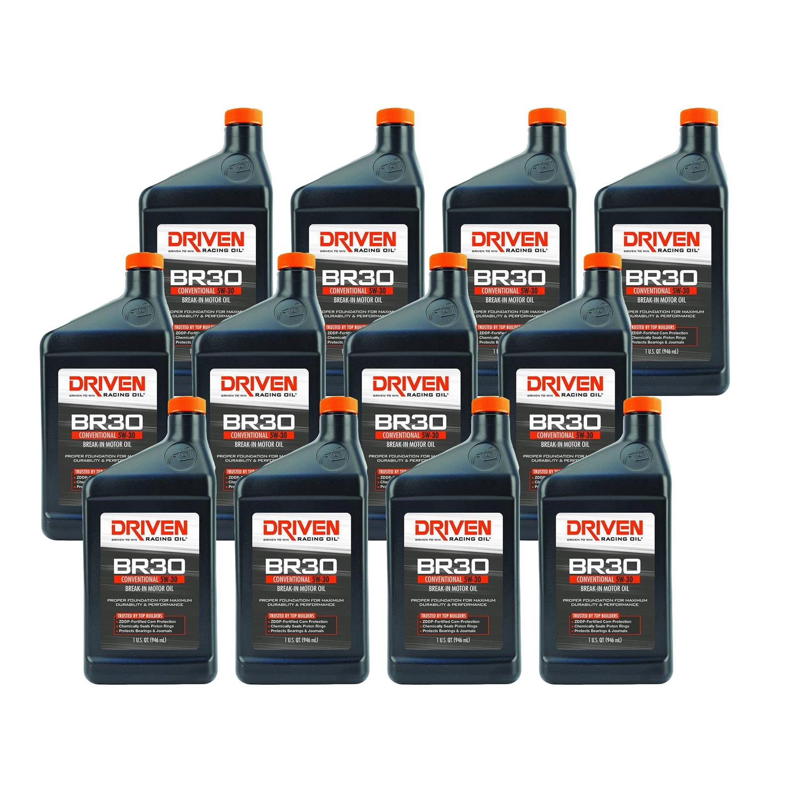 Driven Racing Oil 01807 BR30 Conventional 5W30 BreakIn Oil, 12 Quarts