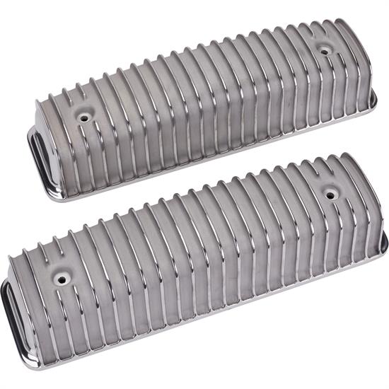 Ford YBlock Finned Valve Covers, Polished