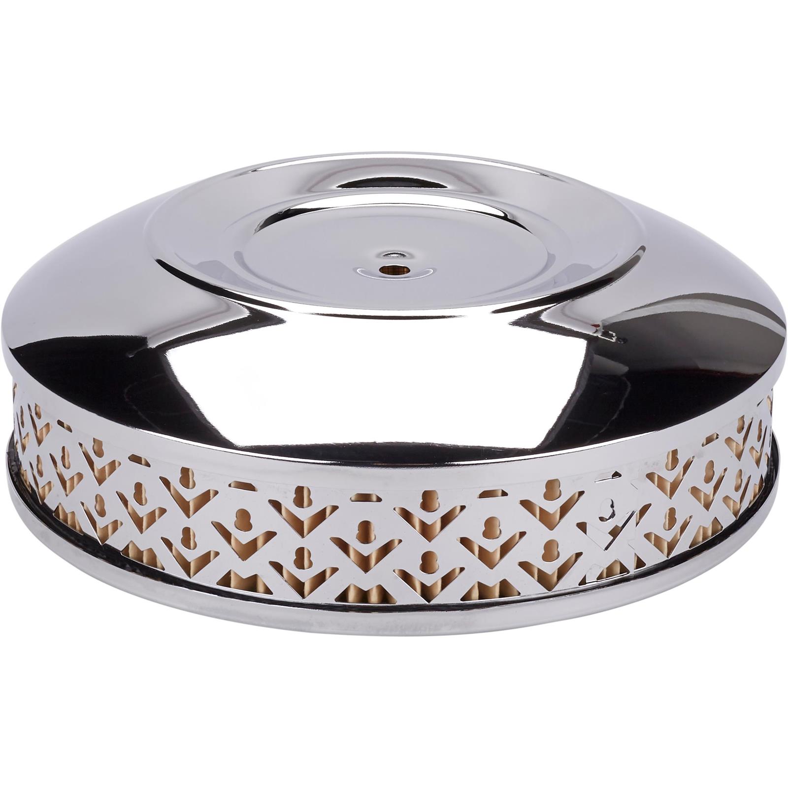 Speedway Round V8 Logo Air Cleaner, 4-1/8 Inch Base