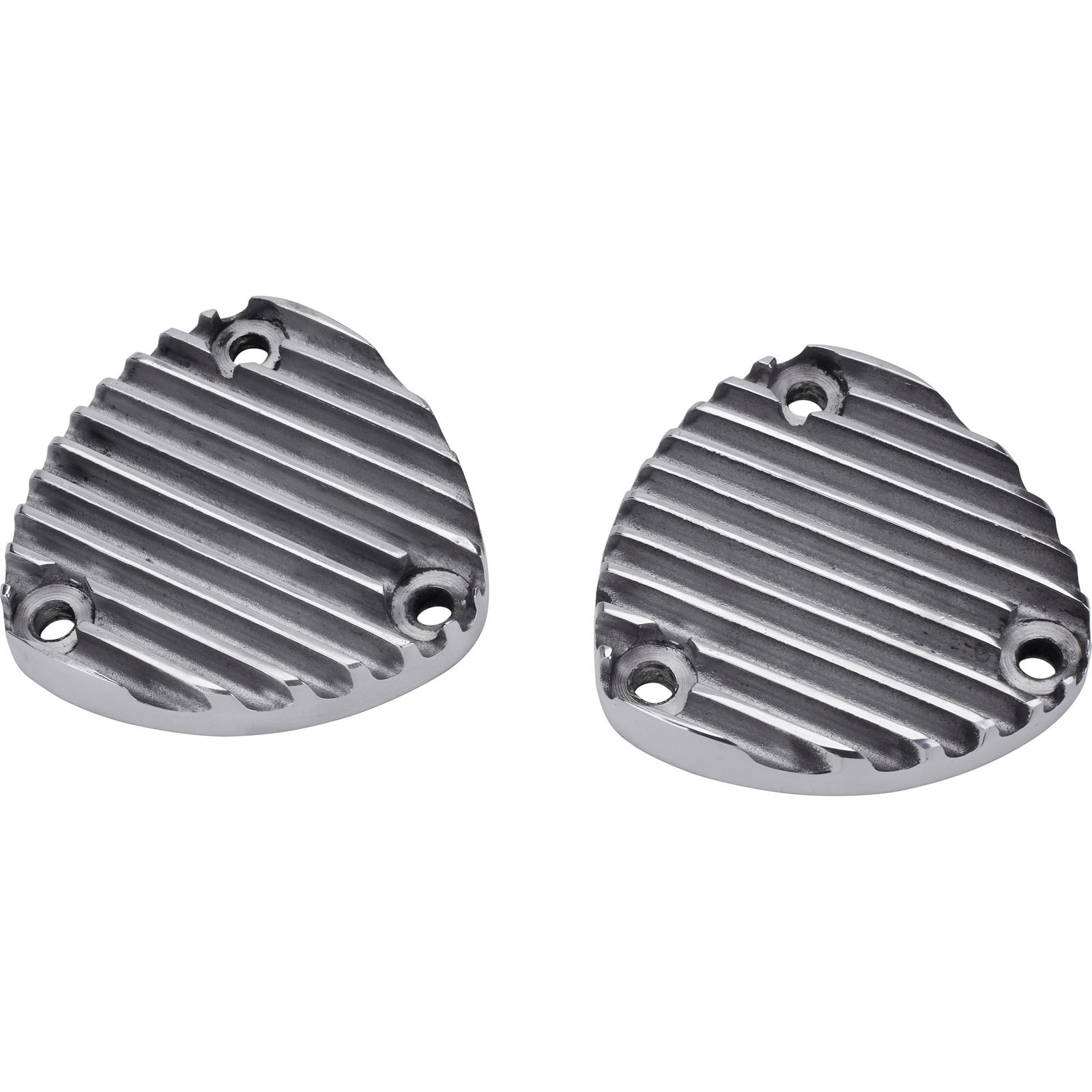 Speedway Header BlockOff Plate, 4.5 Inch Triangle, Polished