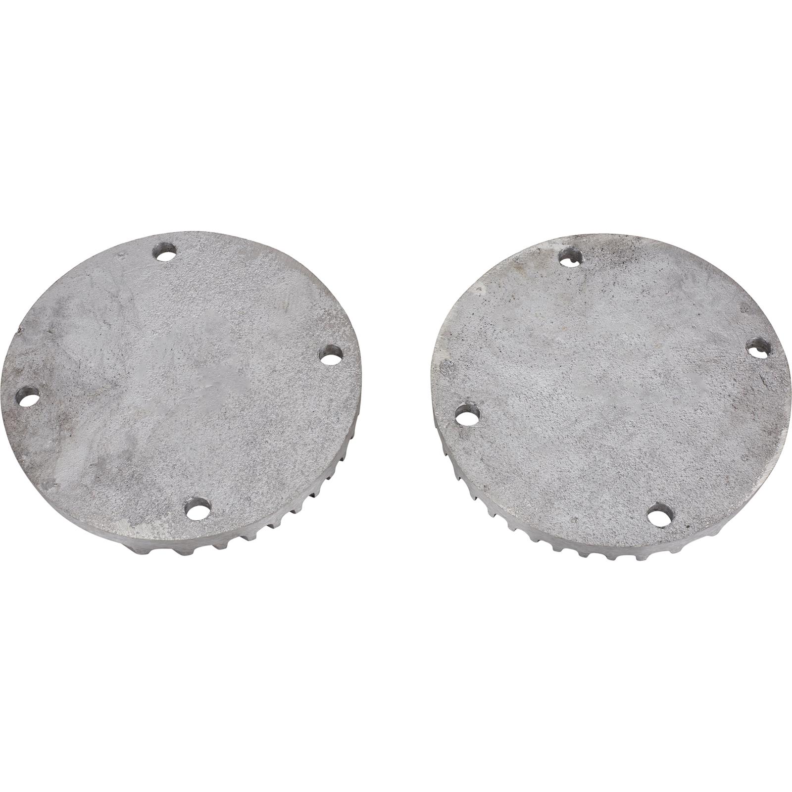 Speedway Header BlockOff Plate, 5.5 Inch Round, Raw
