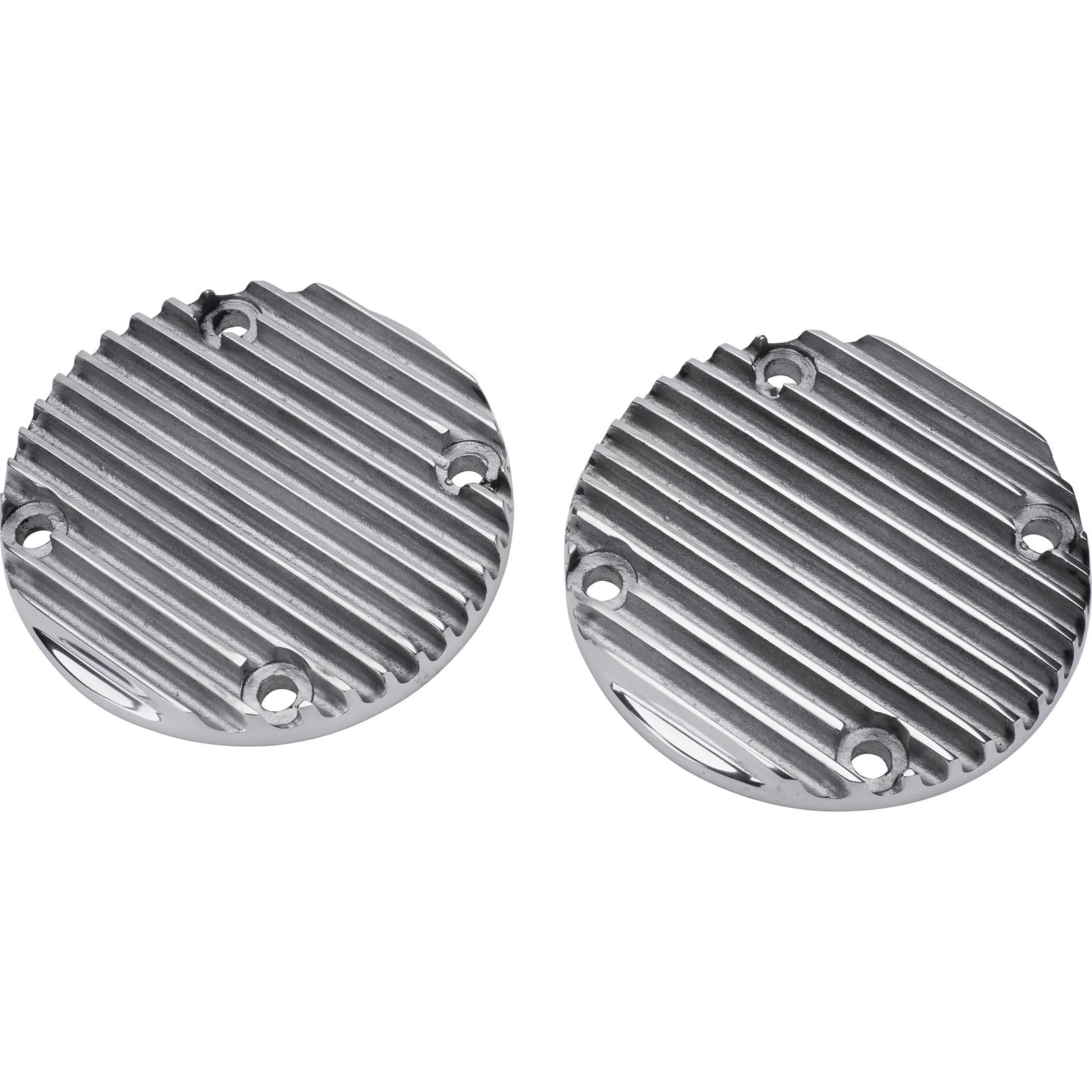 Speedway Header BlockOff Plate, 5.5 Inch Round, Polished