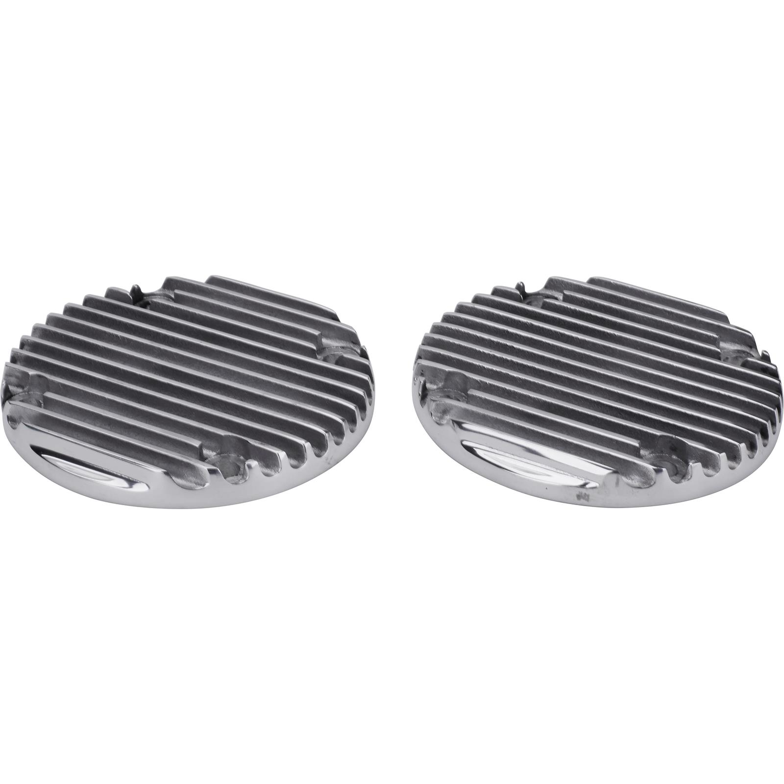 Speedway Header BlockOff Plate, 5.5 Inch Round, Polished