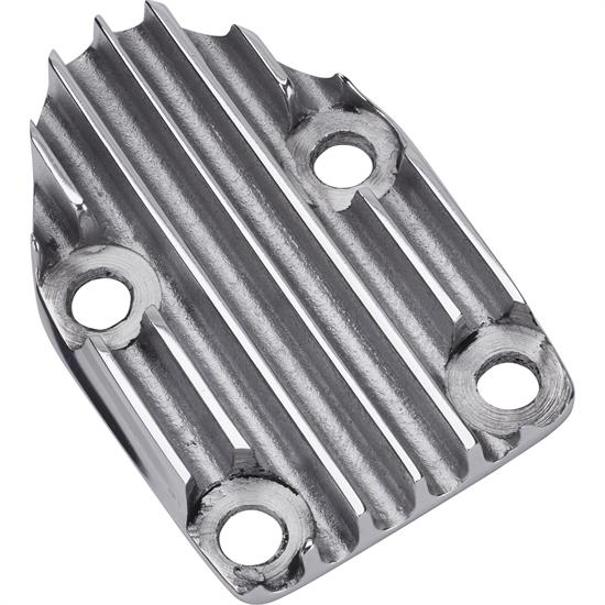 Speedway SBC Finned Aluminum Fuel Pump BlockOff Plate