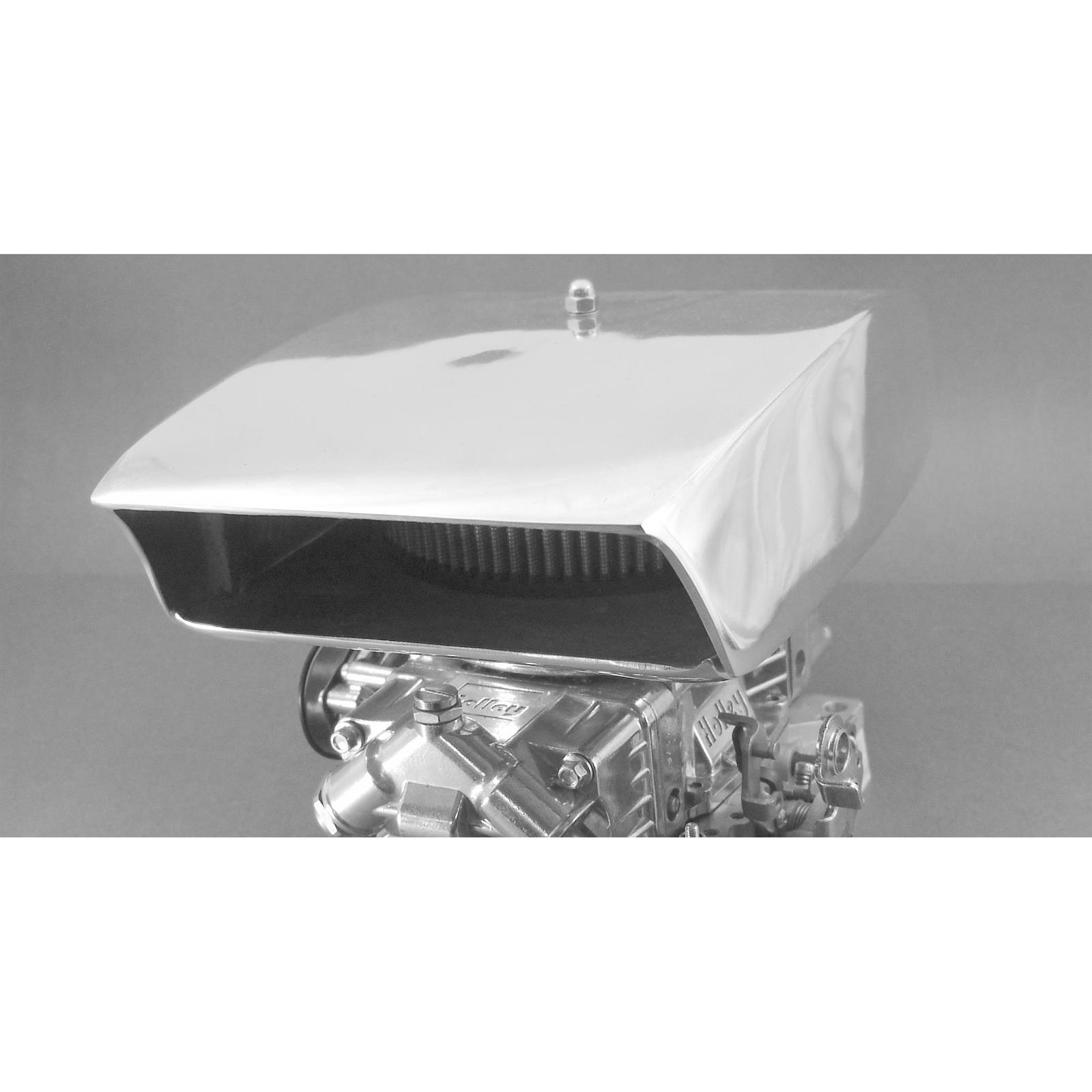 Speedway FourBarrel Carburetor Air Scoop, Rectangular Opening