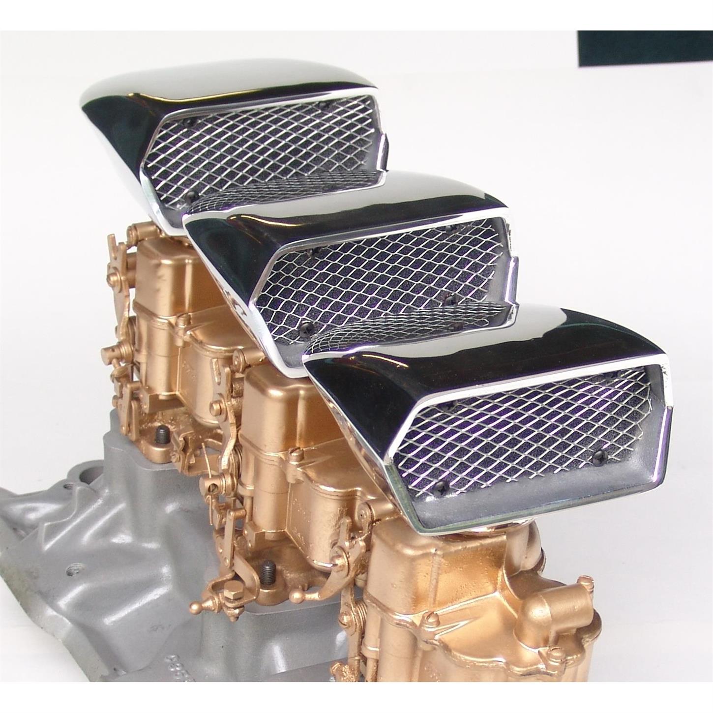 Speedway TwoBarrel Carburetor Air Scoop with Screen