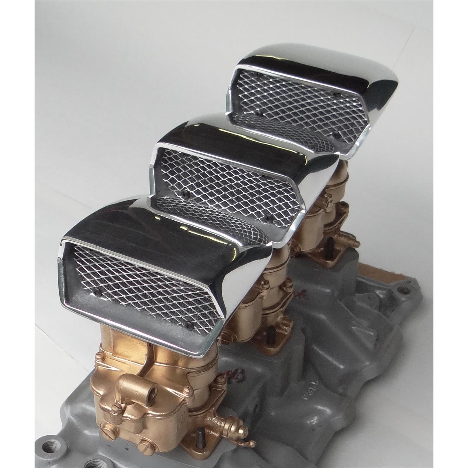 Speedway TwoBarrel Carburetor Air Scoop with Screen