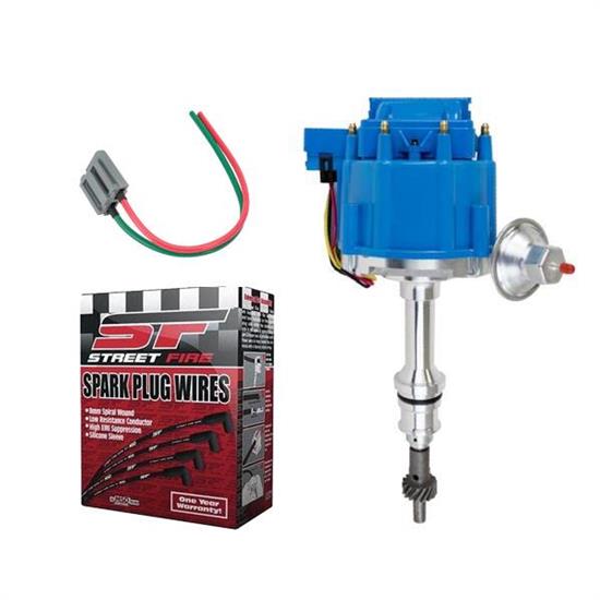 Small Block Fits Ford 289/302 Blue HEI Distributor MSD Wires & Pigtail