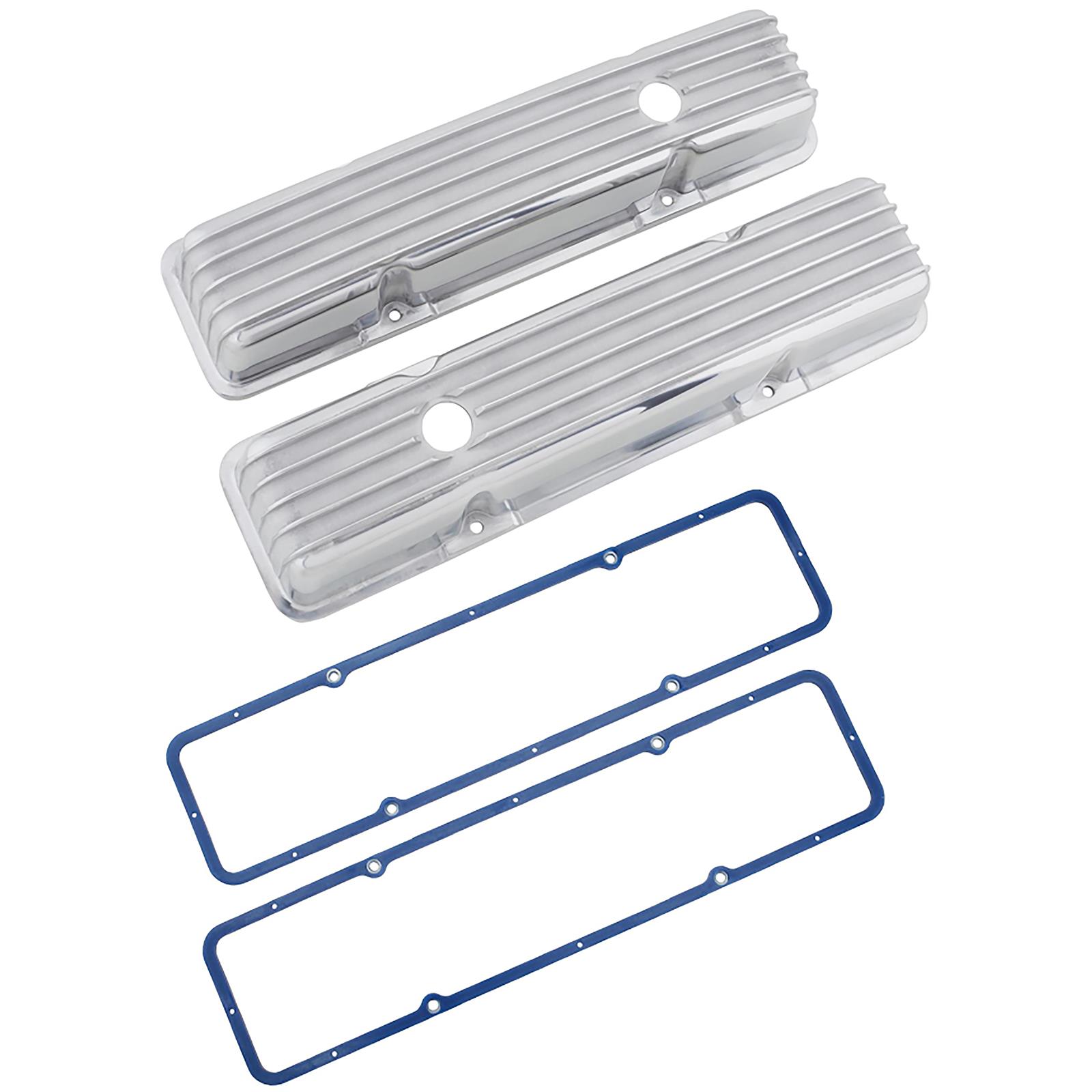 1960-86 Small Block Chevy Tall Finned Valve Covers & Gaskets
