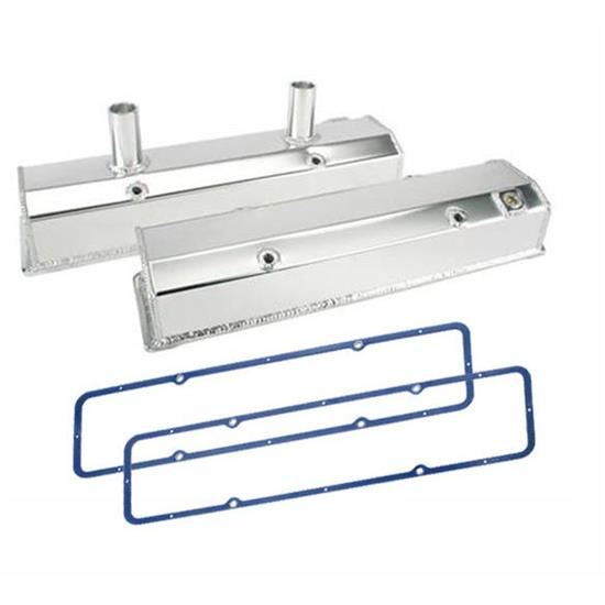 Small Block Fits Chevy Fabricated Valve Covers w/Breather & Gaskets