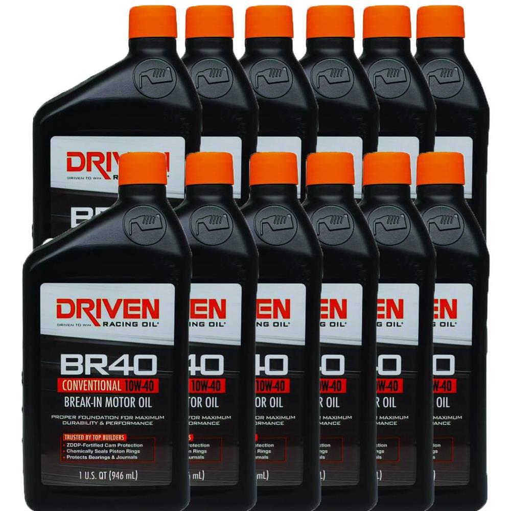 Driven Racing Oil 0370612 BR40 10W40 Break In Motor Oil 12 Quart