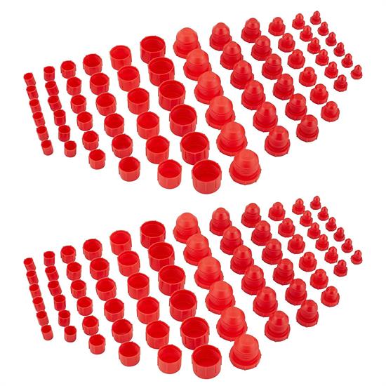 Plastic AN Flare Fitting Cap and Plug Kit, 144-Piece