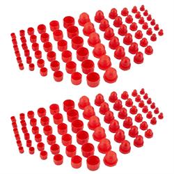 Plastic AN Flare Fitting Cap and Plug Kit, 144-Piece